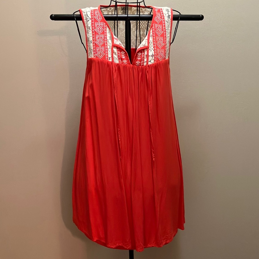 Ya Los Angeles Orange Sleeveless Dress